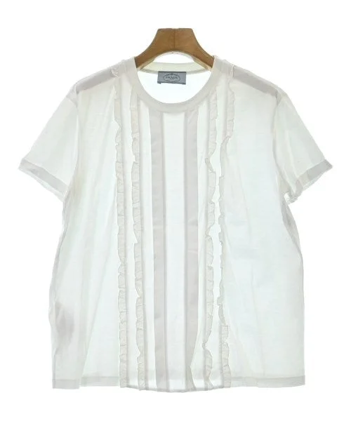 PRADA Tee Shirts/Tops Elegant Draped Short Sleeve