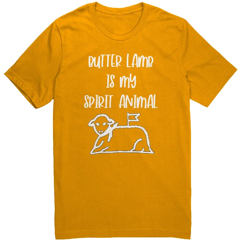 Butter Lamb is my Spirit Animal Unisex Shirt Casual Plain Short Shirt