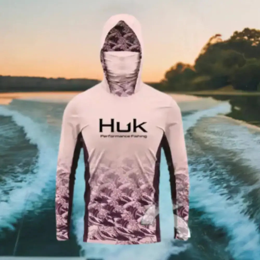 Hooded Unisex Fishing Shirt UV 50+ Quick Dry Soft Silk Short Sleeve