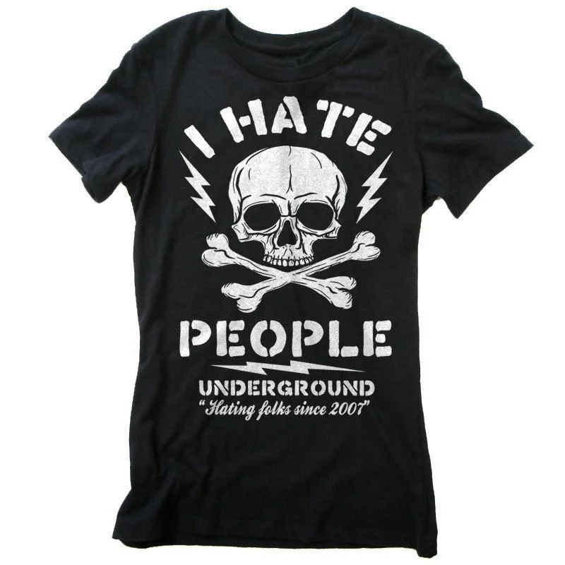 I Hate People Girls Shirt Casual Button-Down Short Shirt