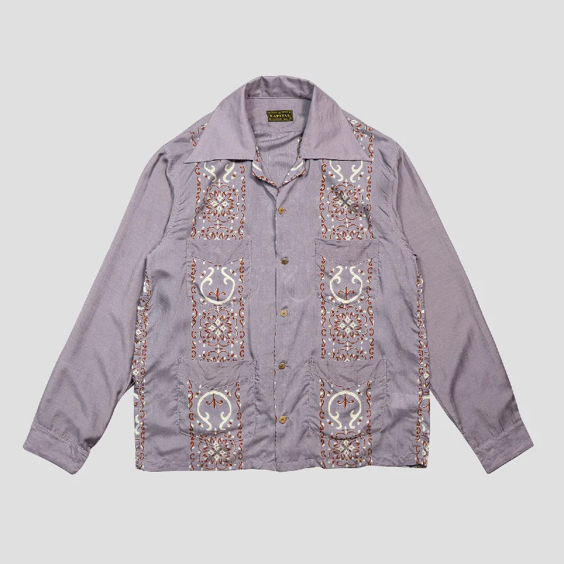 SILK/RAYON HAVANAJA L/S SHIRTS Casual Plain Short Shirt