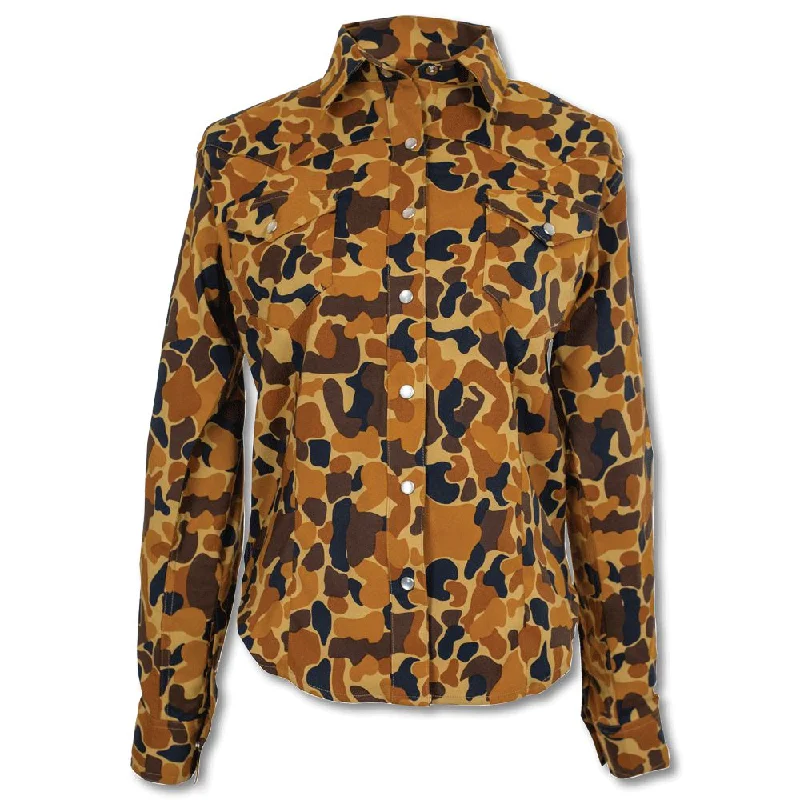 Kevin's Ladies Performance Western Shirt Casual Ruffle Short Shirt