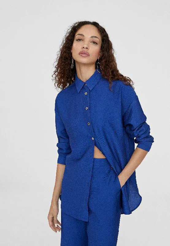Basic long sleeve shirt Fashionable Rounded Short Shirt
