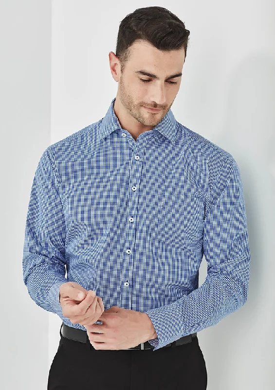 Mens Newport Long Sleeve Shirt Stylish Printed Short Shirt