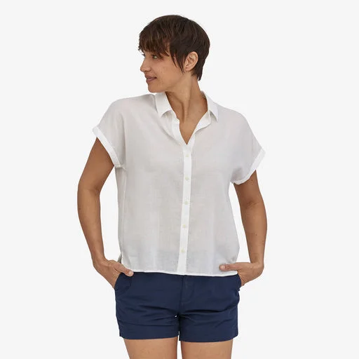 Patagonia Lightweight A/C Shirt - White Cozy Summer Short Shirt