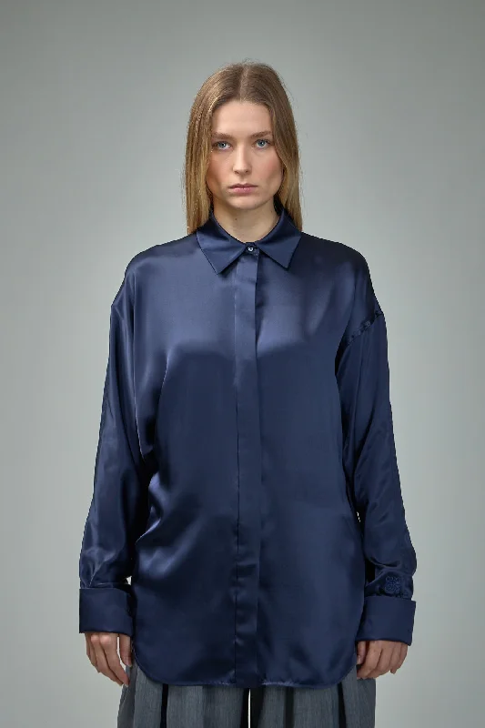 Draped Shirt Comfortable Fit Short Shirt