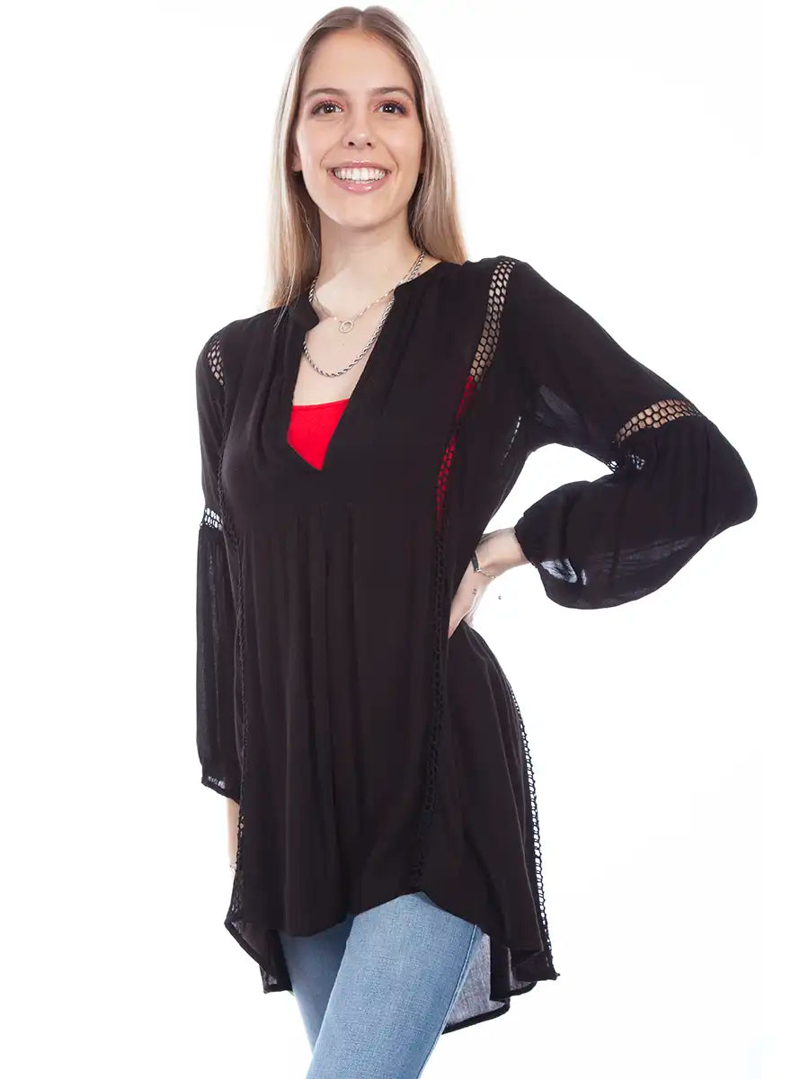 Scully Cantina Blouse (PSL-259) - Women's Shirt Stylish Printed Short Shirt