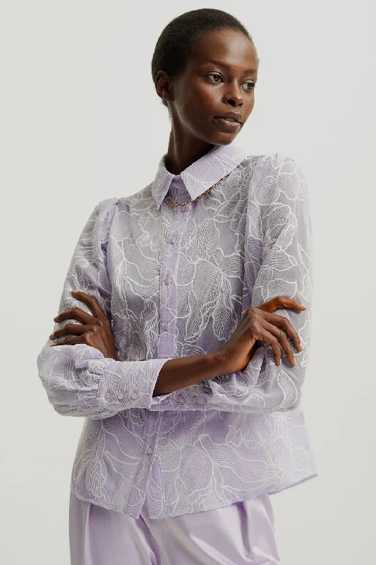 Sharis Shirt Trendy Floral Short Sleeve
