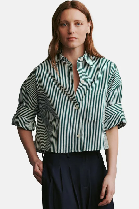 Next Ex Shirt In Downing Awning Stripe White/Hunter Green Comfortable Knit Short Shirt Next Ex Shirt In Downing Awning Stripe White/Hunter Green Comfortable Knit Short Shirt