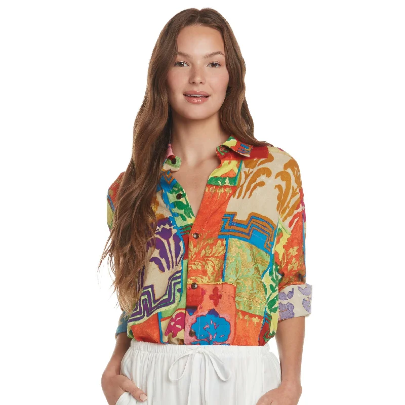 Unisex Long Sleeve Shirt - Taj Fashionable Pleated Short Shirt