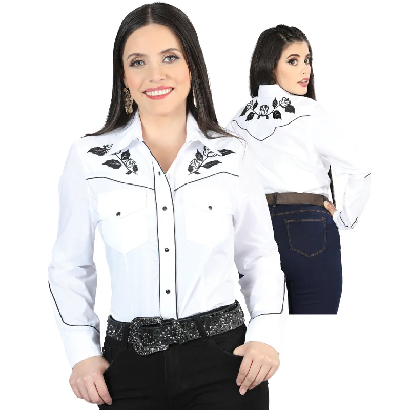 White Cowgirl Shirt Casual Oversized Short Shirt