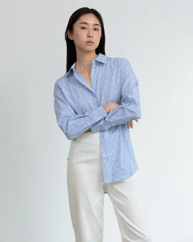Cotton Relaxed Shirt Trendy Ruffled Short Sleeve