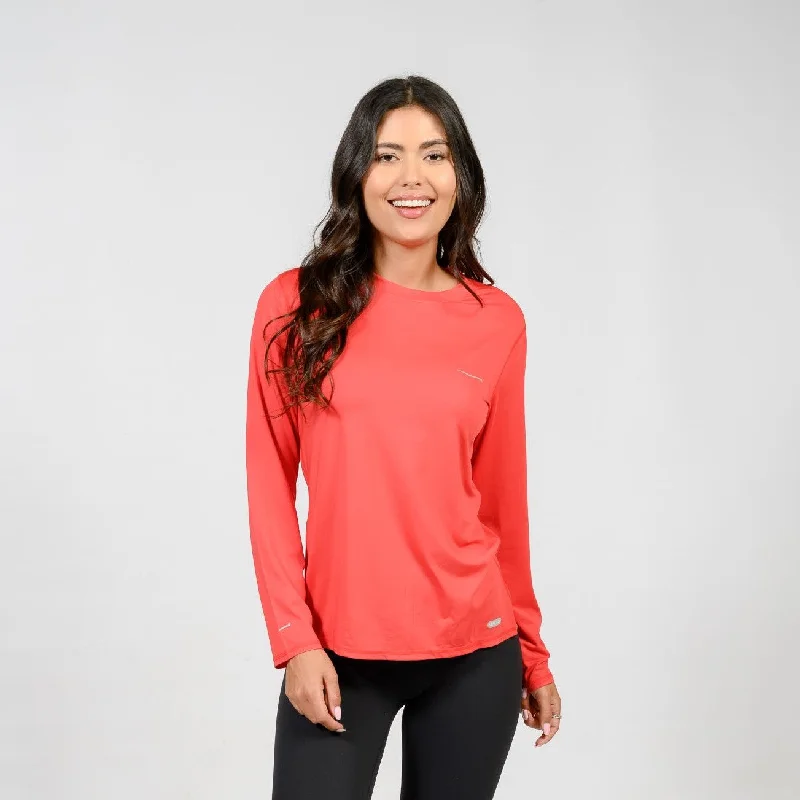 Ladies Performance Long Sleeve Shirt Casual Button-Down Short Shirt