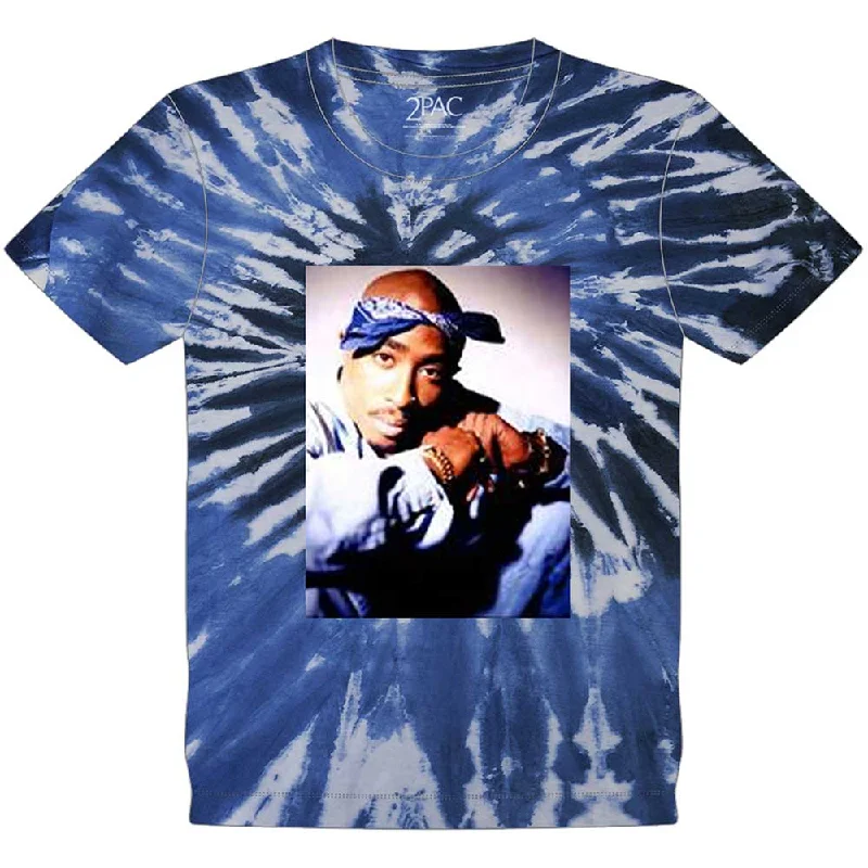 Tupac | Official Band T-Shirt | Photo Swirl (Tie-Dye) Anti-Shrink Durable Soft