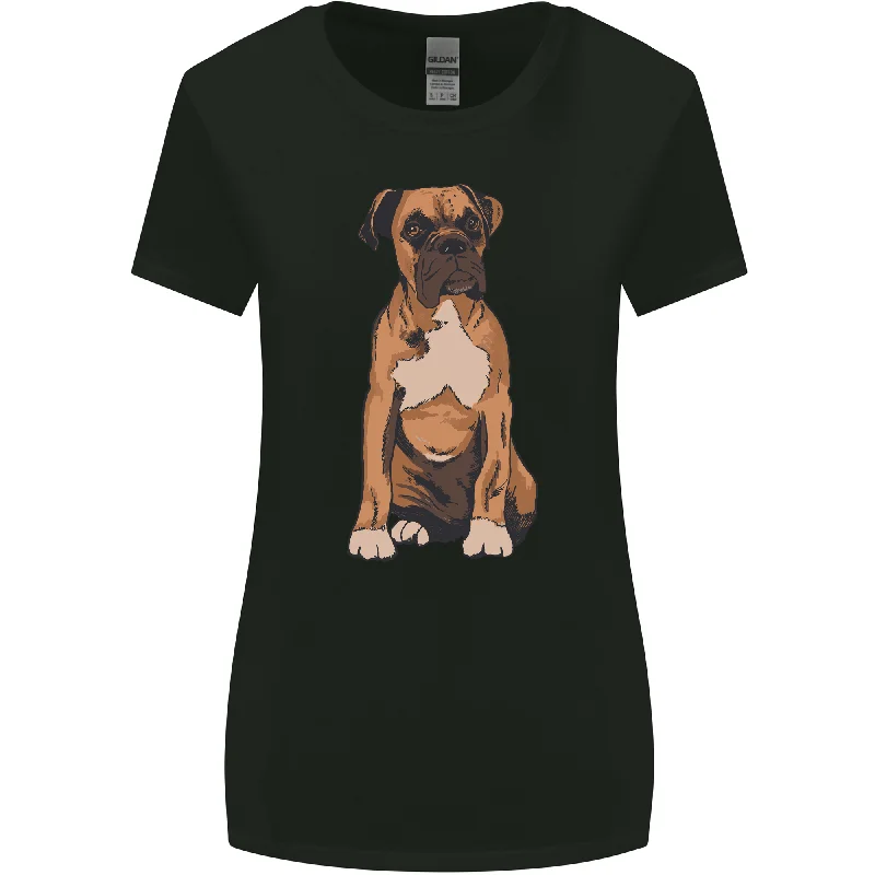 A Boxer Dog Womens Wider Cut T-Shirt Layered Multi-layer Single Layer