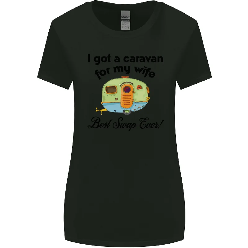 A Caravan for My Wife Caravanning Funny Womens Wider Cut T-Shirt Collared Crew Neck Turtle Neck A Caravan for My Wife Caravanning Funny Womens Wider Cut T-Shirt Collared Crew Neck Turtle Neck