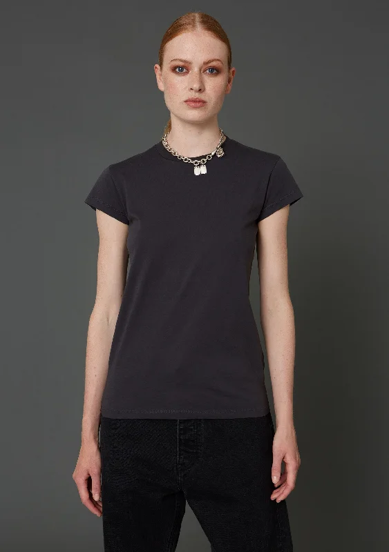 Ace Tee - Faded Black Houndstooth Herringbone Solid