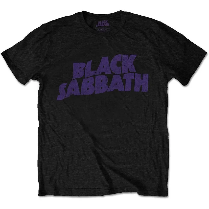 Black Sabbath Kids T-Shirt: Wavy Logo Front Pockets Side Pockets Patch Pockets