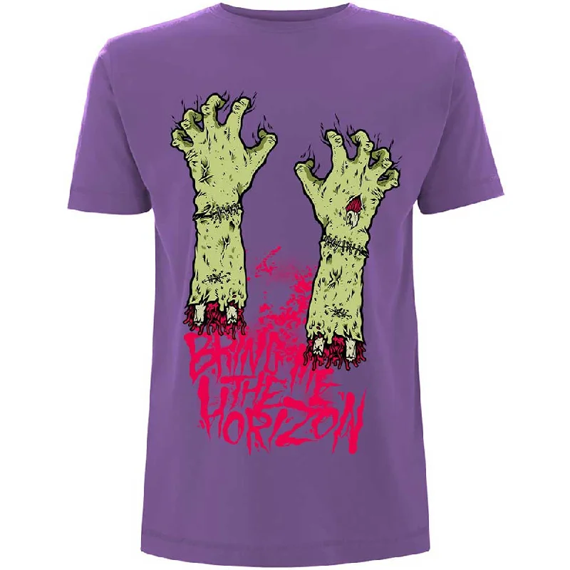 Bring Me The Horizon | Official Band T-Shirt | Zombie Hands Boxy Fit Fitted Loose