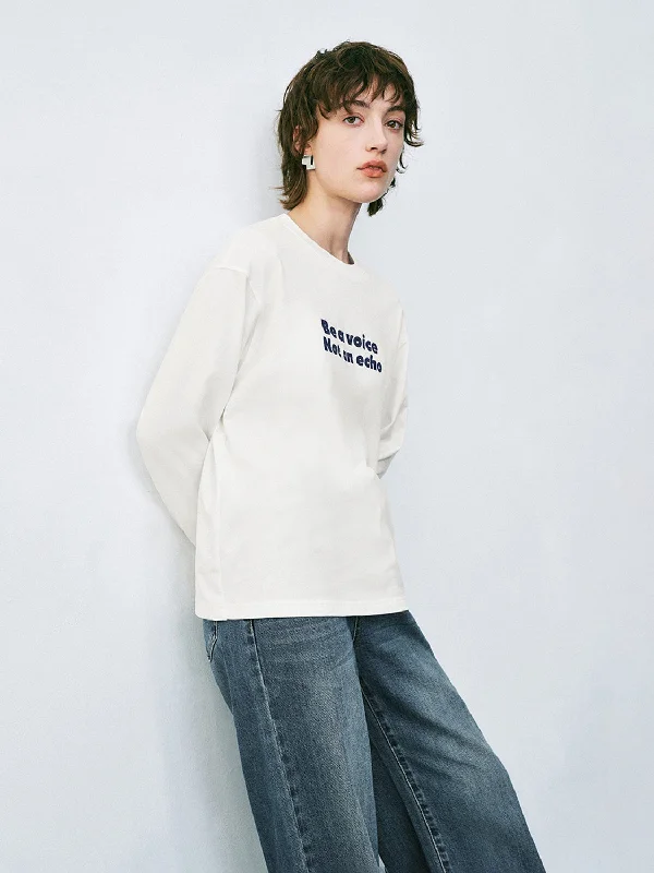 Crew Neck Loose T-Shirts Wool Fabric Cashmere Fabric Tweed Fabric