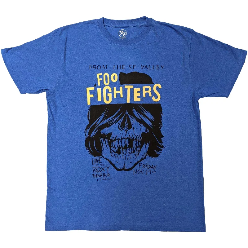 Foo Fighters | Official Band T-Shirt | Roxy Flyer Denim Fabric Leather Fabric Suede Fabric Foo Fighters | Official Band T-Shirt | Roxy Flyer Denim Fabric Leather Fabric Suede Fabric