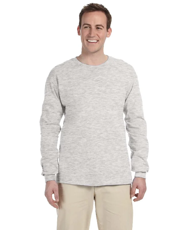 Fruit of the Loom Lightweight Long Sleeve T-Shirt | Ash Knit Fabric Woven Fabric Fleece Fabric Fruit of the Loom Lightweight Long Sleeve T-Shirt | Ash Knit Fabric Woven Fabric Fleece Fabric