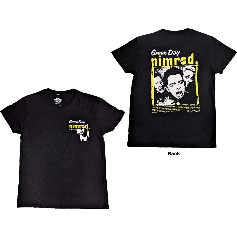 Green Day | Official Band T-Shirt | Nimrod Breast Print (Back Print) Anti-Shrink Durable Soft