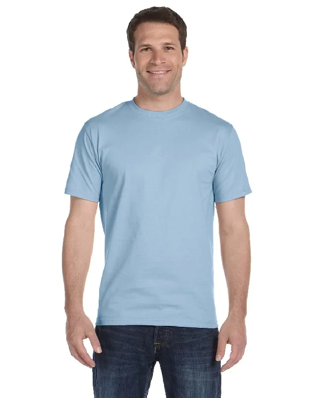 Gildan DryBlend 50/50 T-Shirt | Light Blue Plaid T-Shirt Polka Dot Checkered