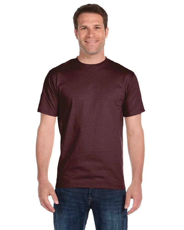 Gildan DryBlend 50/50 T-Shirt | Sprt Drk Maroon Collared T-Shirt Boat Neck A-Line