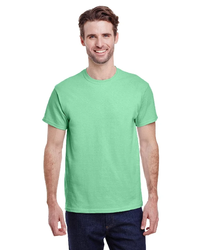 Gildan Heavy Cotton T-Shirt | Mint Green Wool Fabric Cashmere Fabric Tweed Fabric