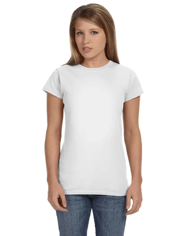 Gildan Ladies SoftStyle T-Shirt | White Jersey Fabric Tulle Fabric Batik Fabric