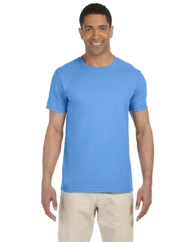 Gildan SoftStyle T-Shirt | Carolina Blue Polka Dot Checkered Tartan