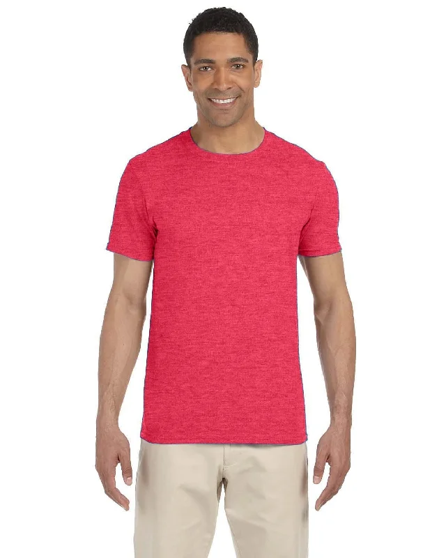Gildan SoftStyle T-Shirt | Heather Red Chenille Fabric Brocade Fabric Lace Fabric