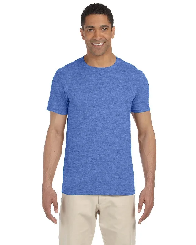 Gildan SoftStyle T-Shirt | Heather Royal Machine Wash Dry Clean Hand Wash