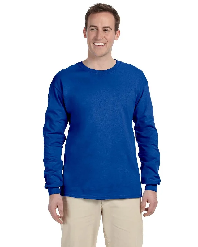 Gildan Ultra Cotton Heavyweight Long Sleeve T-Shirt | Royal Handmade Hand-knitted Hand-woven