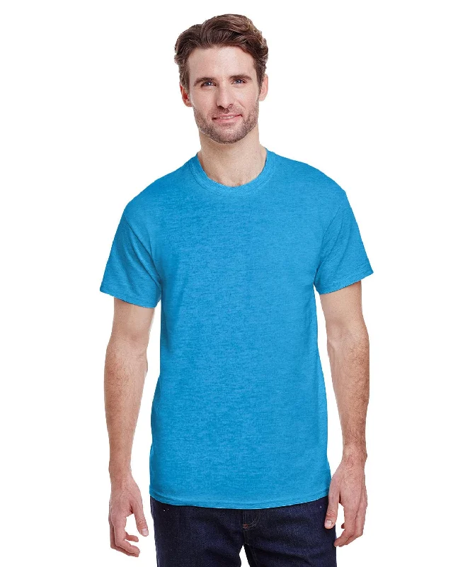 Gildan Ultra Cotton Heavyweight T-Shirt | Heather Sapphire Mesh Fabric Canvas Fabric Denim Fabric