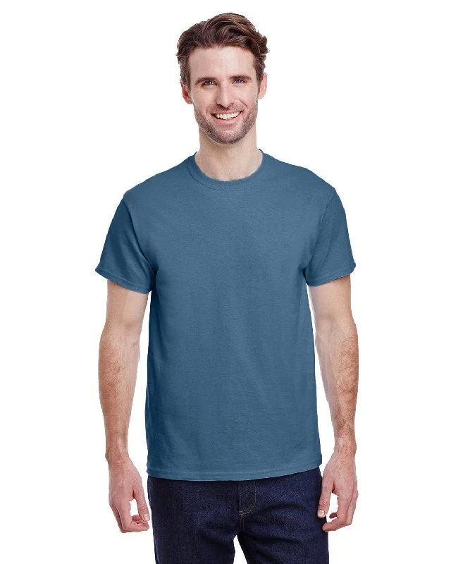 Gildan Ultra Cotton Heavyweight T-Shirt | Indigo Blue Mesh Blend Leather Blend Suede Blend