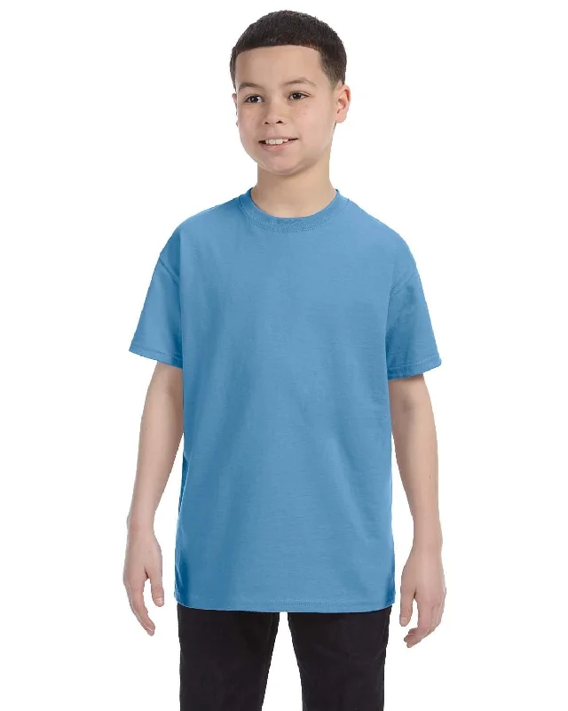 Gildan Youth Lightweight 100% Cotton T-Shirt | Carolina Blue Satin Blend Silk Blend Wool Blend