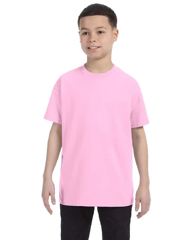 Gildan Youth Lightweight 100% Cotton T-Shirt | Light Pink Mesh Fabric Canvas Fabric Denim Fabric