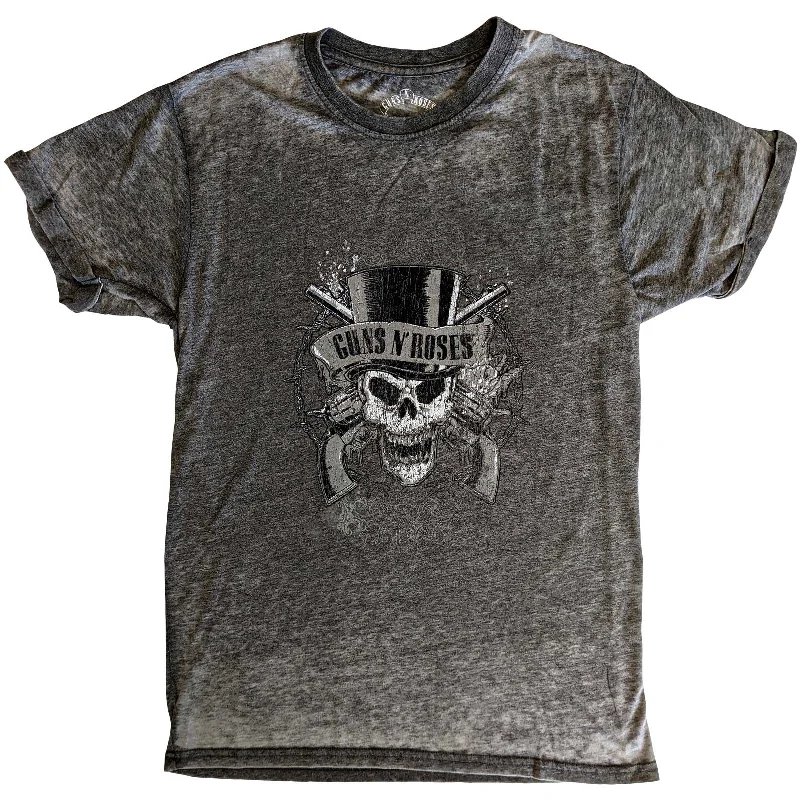 Guns N' Roses | Official Band T-Shirt | Faded Skull (Burnout) Print Jacquard Patchwork Guns N' Roses | Official Band T-Shirt | Faded Skull (Burnout) Print Jacquard Patchwork