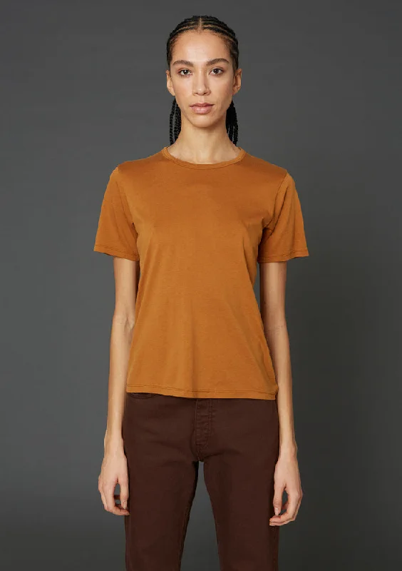 One Edit Tee - Amber Mesh Blend Leather Blend Suede Blend
