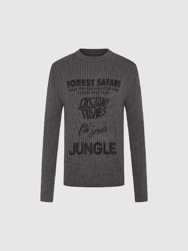 Knitted T-Shirts Welt Pockets Slit Pockets