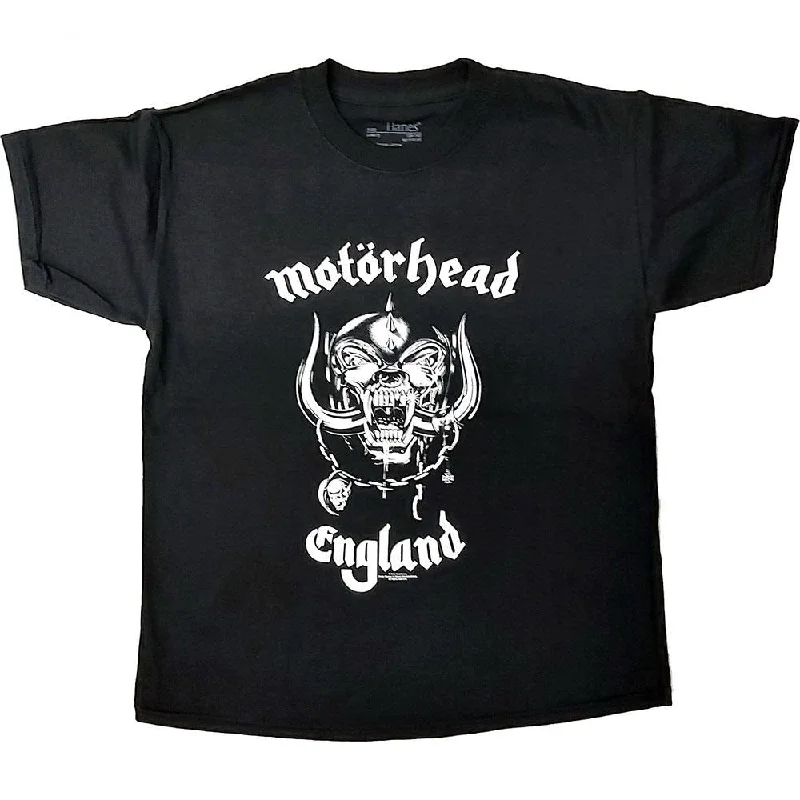 Motorhead Kids T-Shirt: England Collared T-Shirt Boat Neck A-Line