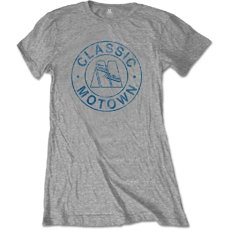 Motown Ladies T-Shirt: Classic Circle Rayon Velvet Corduroy