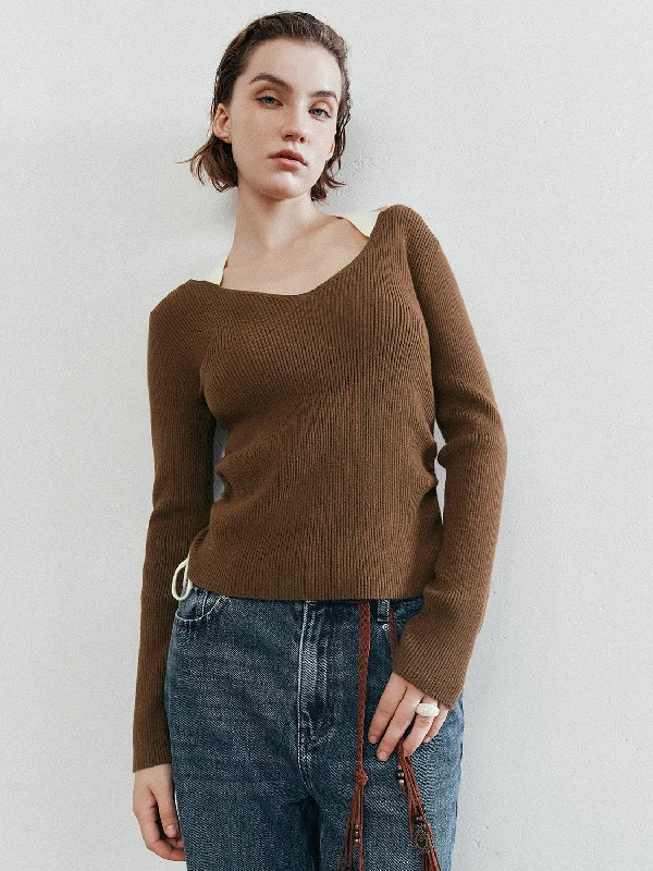 Rib Knitted T-Shirts Terry Blend Velvet Blend Canvas Blend