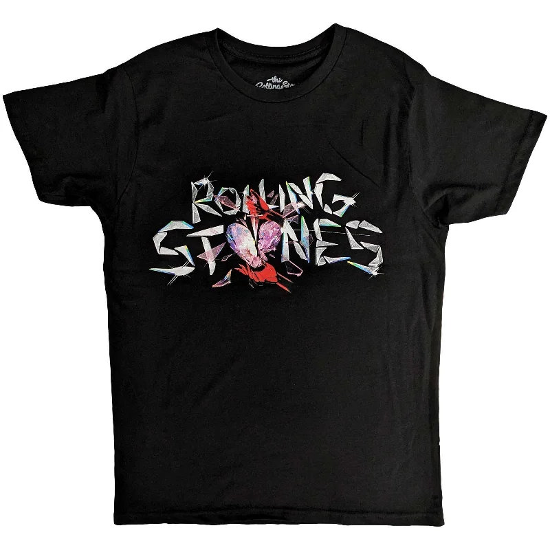 The Rolling Stones | Official Band T-Shirt | Hackney Diamonds Glass Logo Basic T-Shirt Crew Neck Short Sleeve The Rolling Stones | Official Band T-Shirt | Hackney Diamonds Glass Logo Basic T-Shirt Crew Neck Short Sleeve