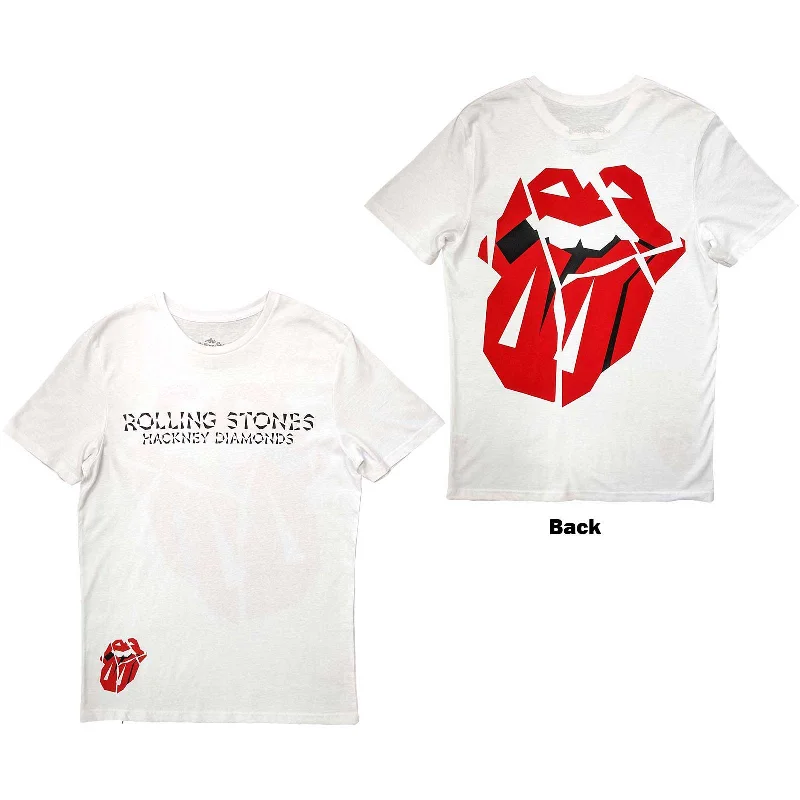 The Rolling Stones | Official Band T-Shirt | Hackney Diamonds Lick (Back Print) Spandex Blend Rayon Blend Denim Blend The Rolling Stones | Official Band T-Shirt | Hackney Diamonds Lick (Back Print) Spandex Blend Rayon Blend Denim Blend