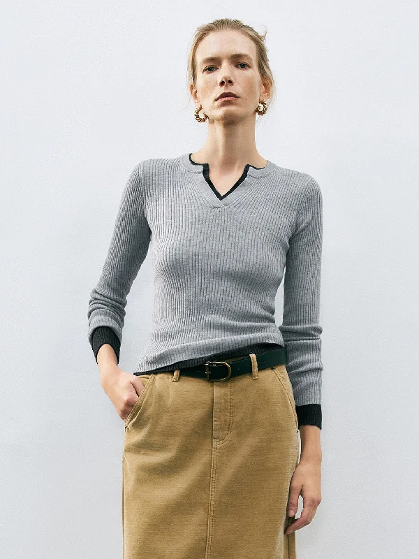 Skinny Knitted T-Shirts Elasticated Padded Insulated