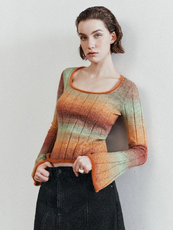 Skinny Knitted T-Shirts Seamless Knitted Crochet