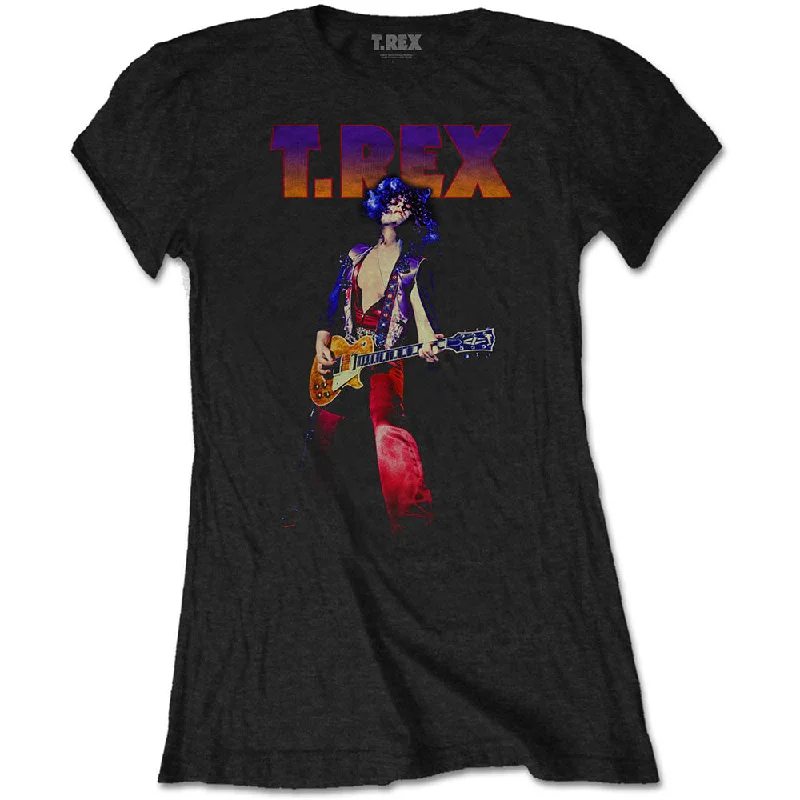 T-Rex Ladies T-Shirt: Rockin' Welt Pockets Slit Pockets Flap Pockets